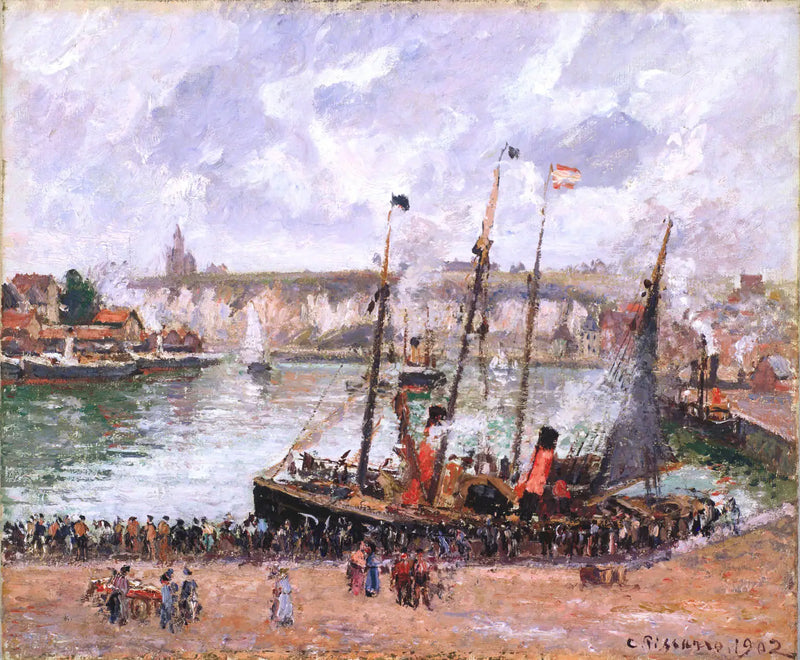 Il Porto di Dieppe - Camille Pissarro