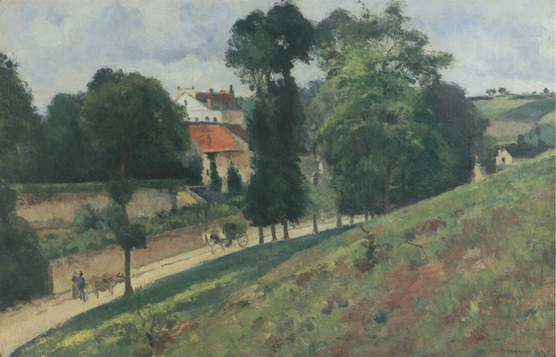 Vista della Casa dei Mathurins, Pontoise - Camille Pissarro