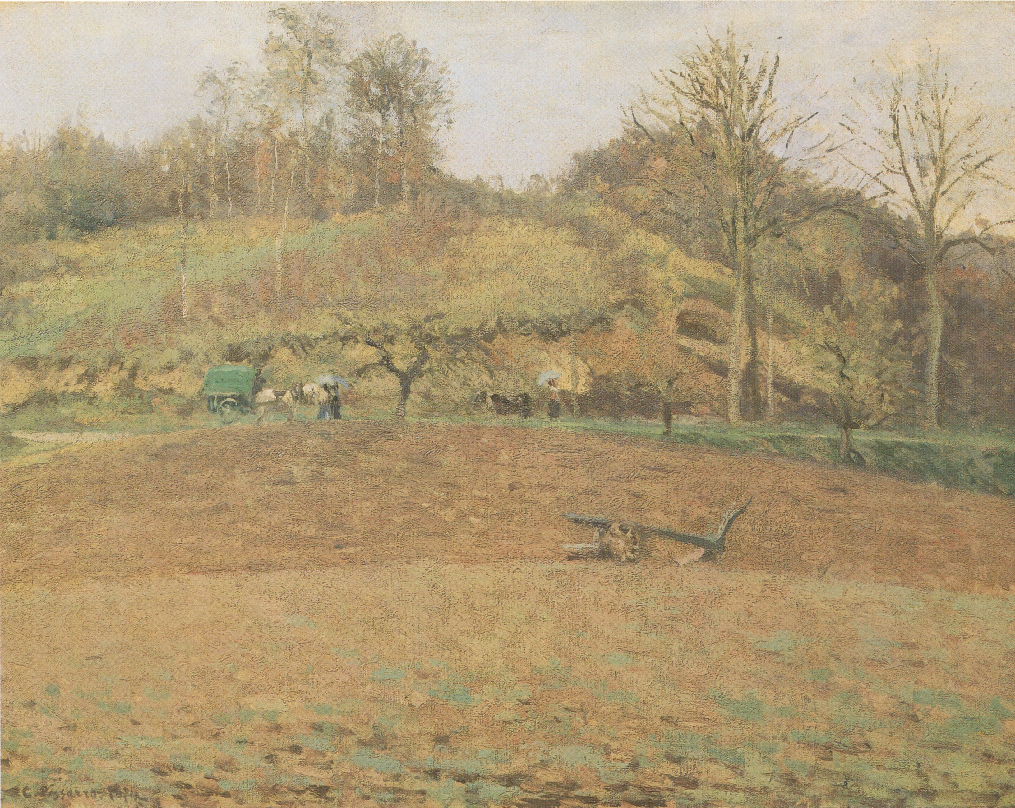 Reproduction du tableau « Terres labourées - Camille Pissarro » par Alpha Reproduction en peinture à l’huile