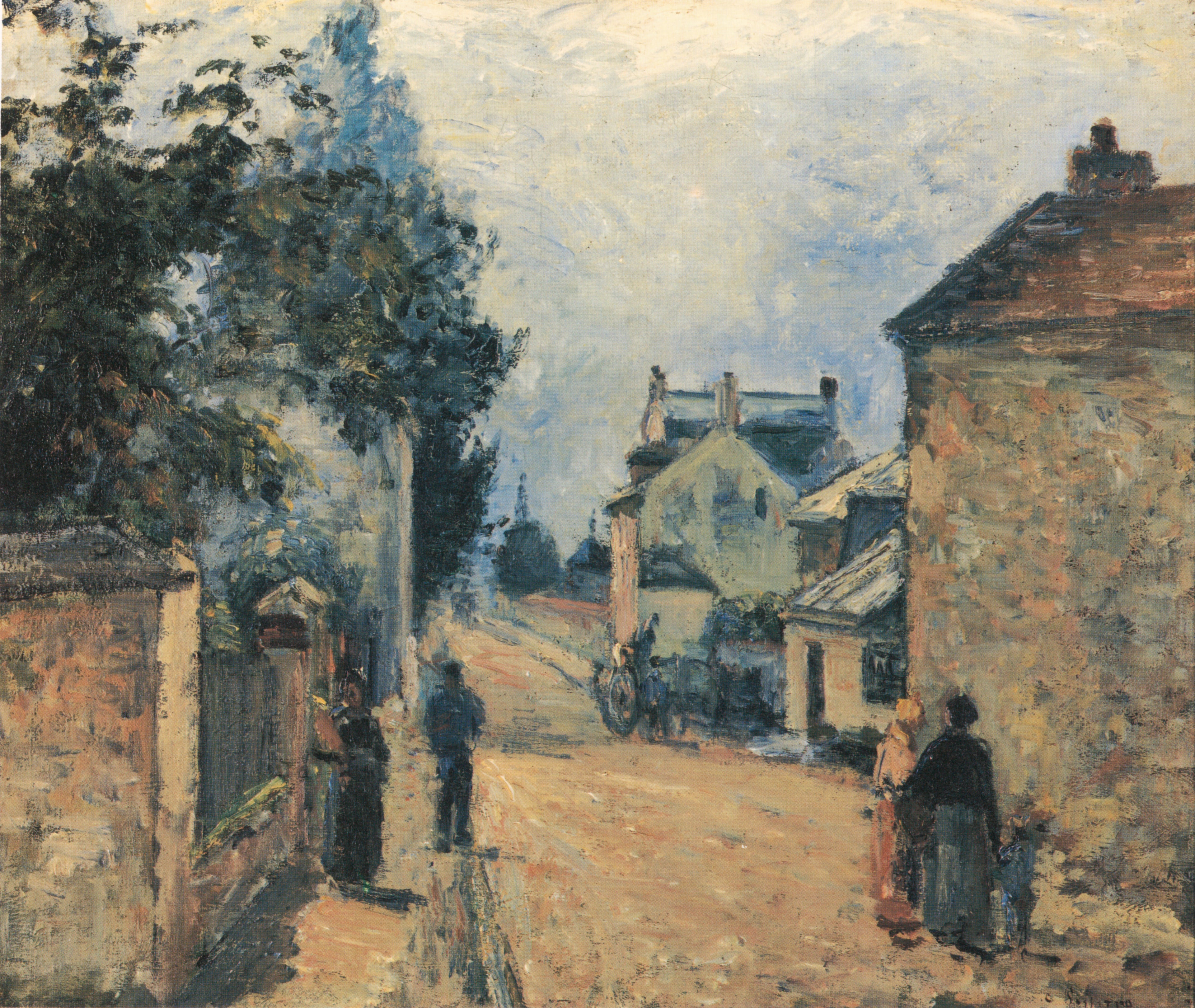 Reproduction du tableau « Rue de L'Hermitage, Pontoise - Camille Pissarro » par Alpha Reproduction en peinture à l’huile