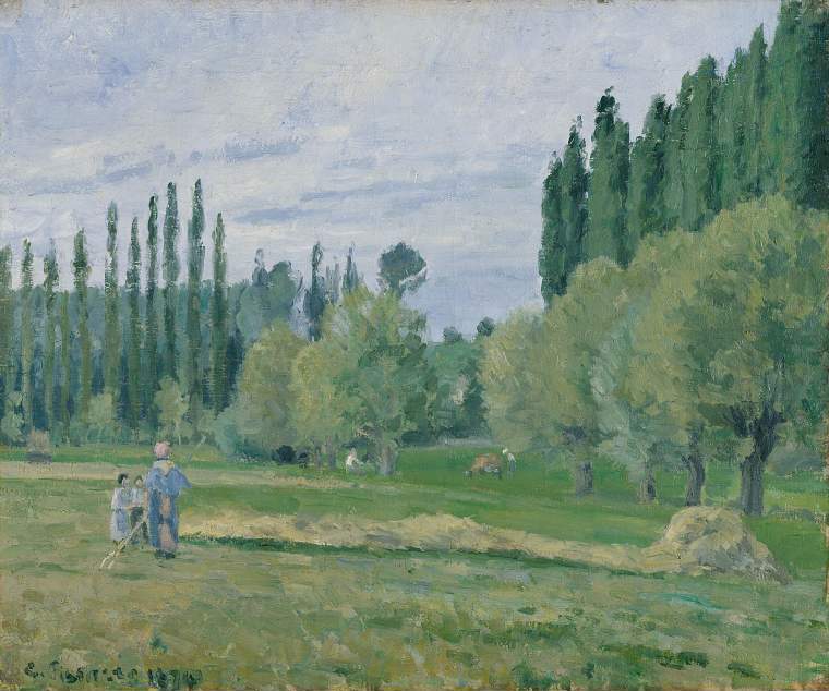 Reproduction du tableau « Fenaison - Camille Pissarro » par Alpha Reproduction en peinture à l’huile