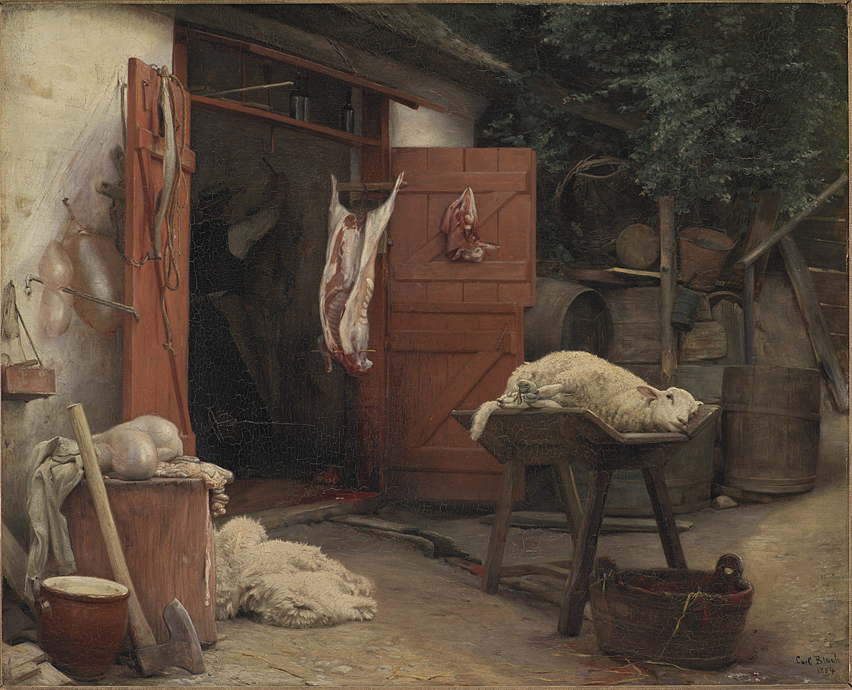 Un abattoir à Hellebæk - Carl Heinrich Bloch - Alpha Reproduction