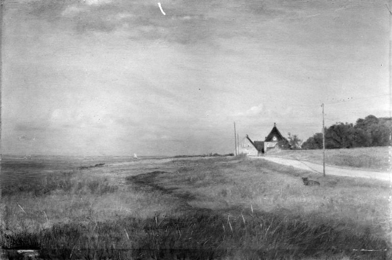 Paysage à Ellekilde en Zélande du Nord. Coucher de soleil. - Carl Heinrich Bloch - Alpha Reproduction