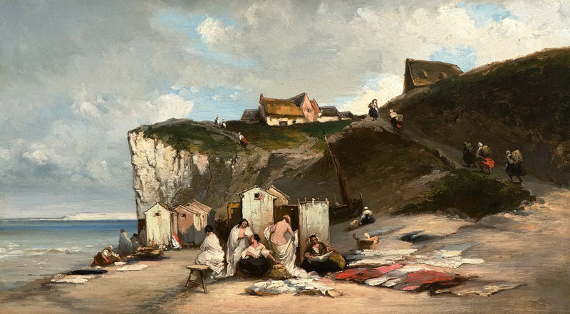 Bagno di donna a Dieppe II - Carl Spitzweg