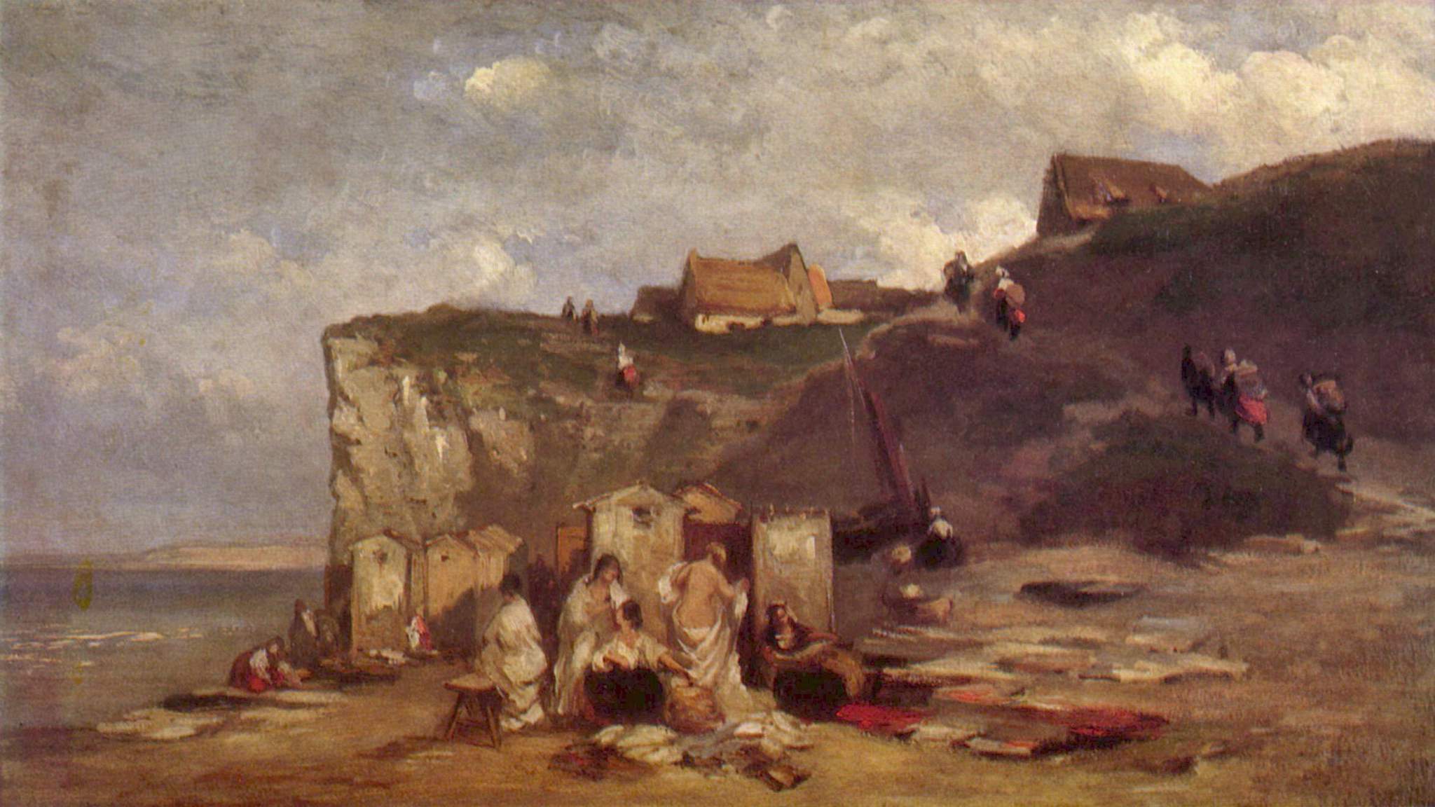 Bagno di donna a Dieppe III - Carl Spitzweg