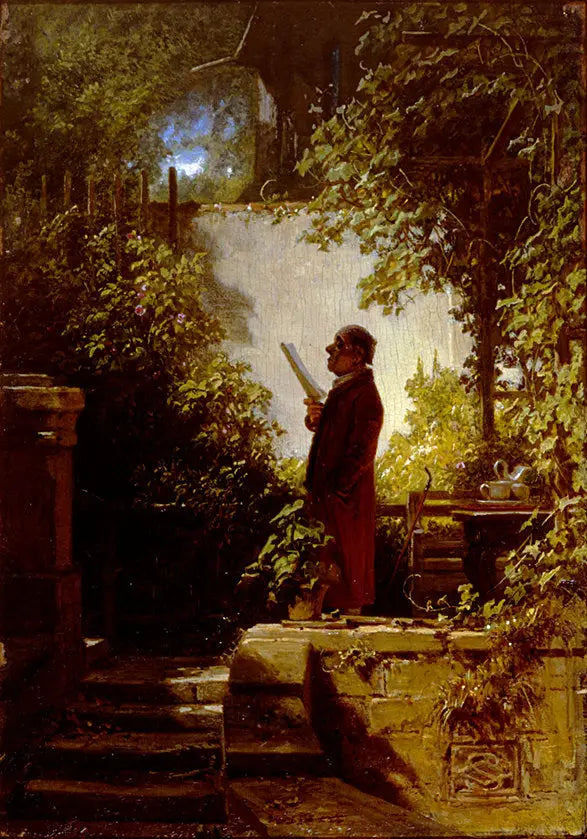 Il Lettore di giornali nel giardino - Carl Spitzweg