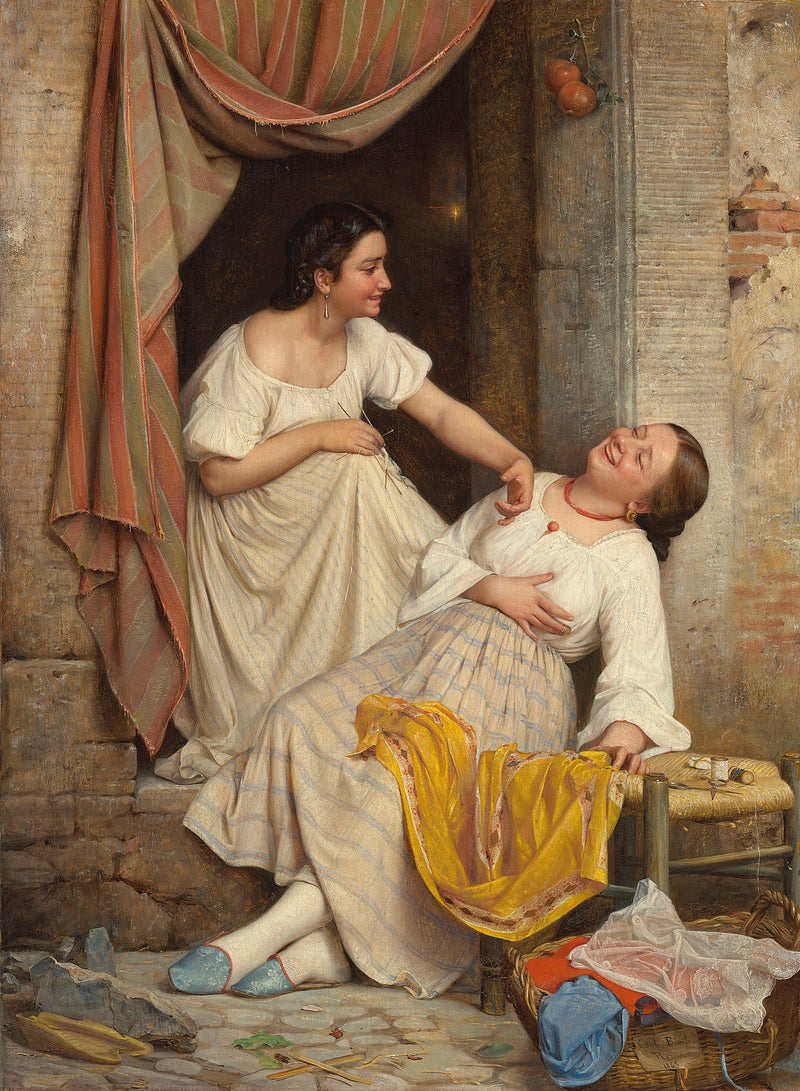 Due ragazze sorridenti - Carl Heinrich Bloch