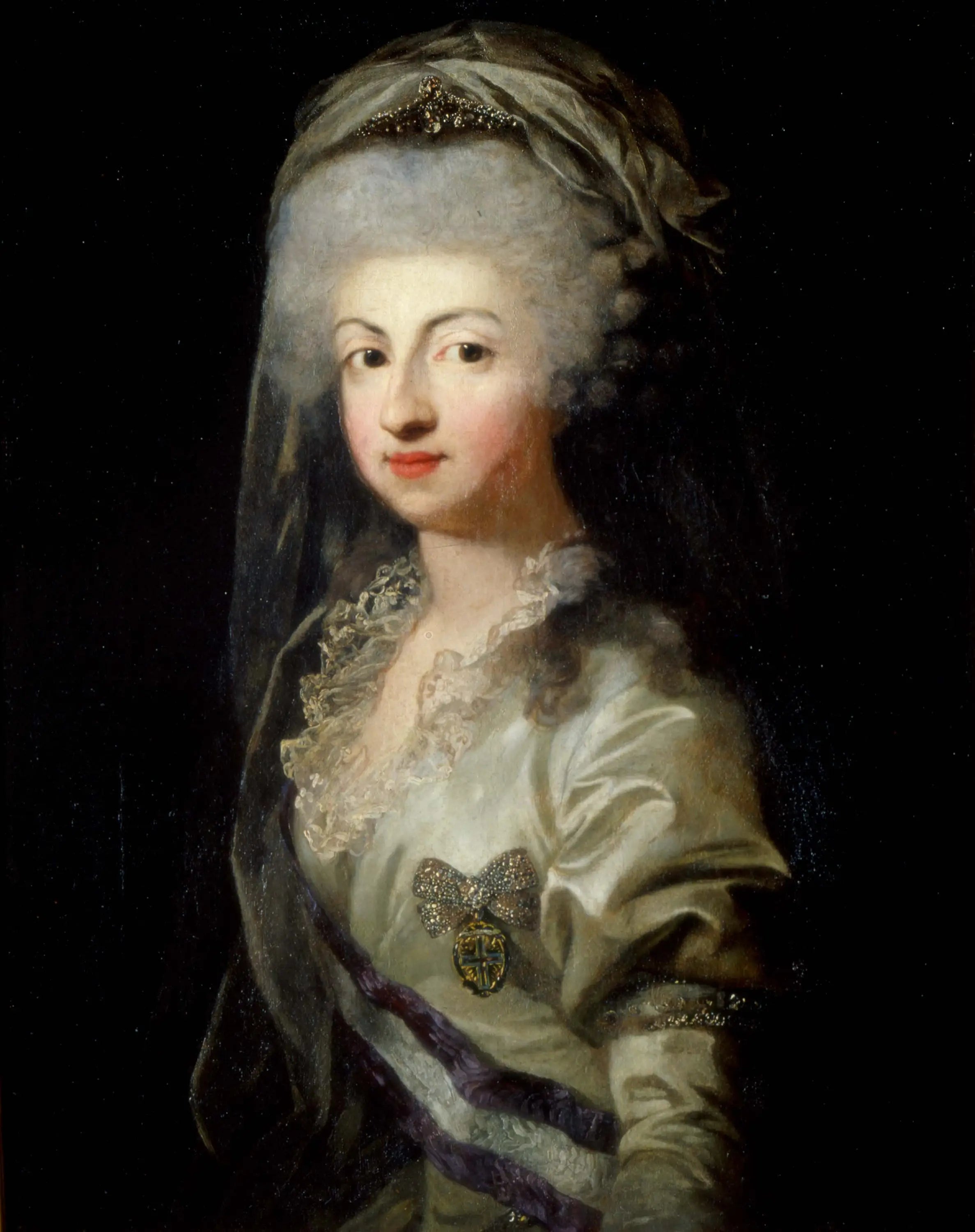 Portrait de la princesse Marie-Caroline de Bourbon avec diadème - Anton Graff - Alpha Reproduction