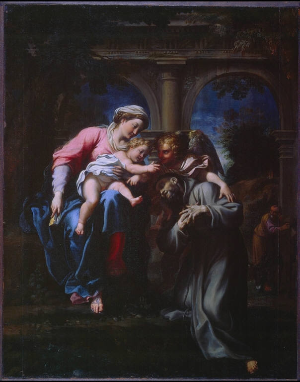 L'apparizione della Vergine e del Bambino Gesù a san Francesco - Annibale Carracci