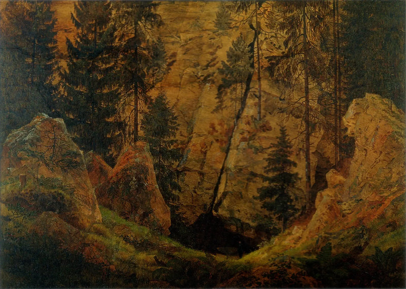 Valle rocciosa - Caspar David Friedrich