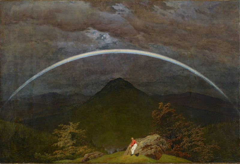 Paesaggio montano con arcobaleno - Caspar David Friedrich