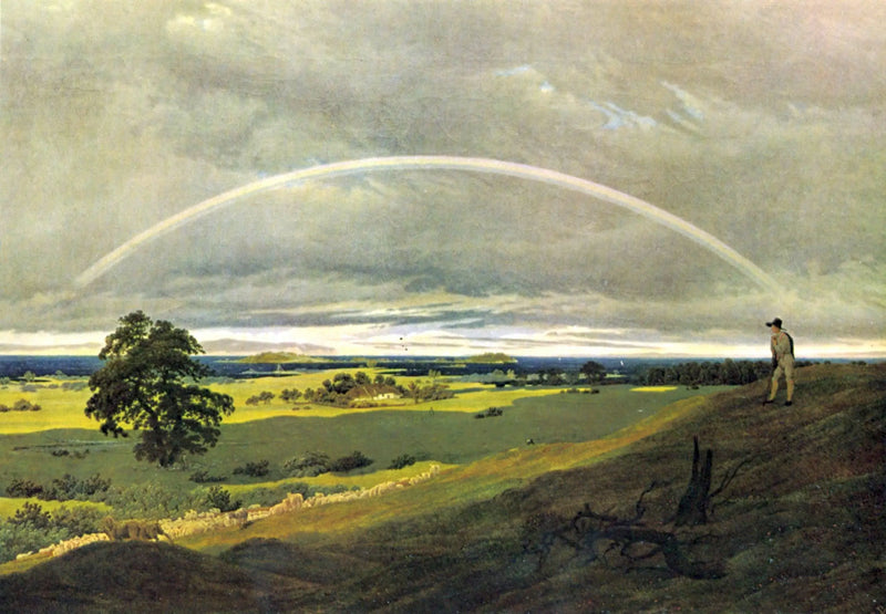 Paesaggio con arcobaleno - Caspar David Friedrich