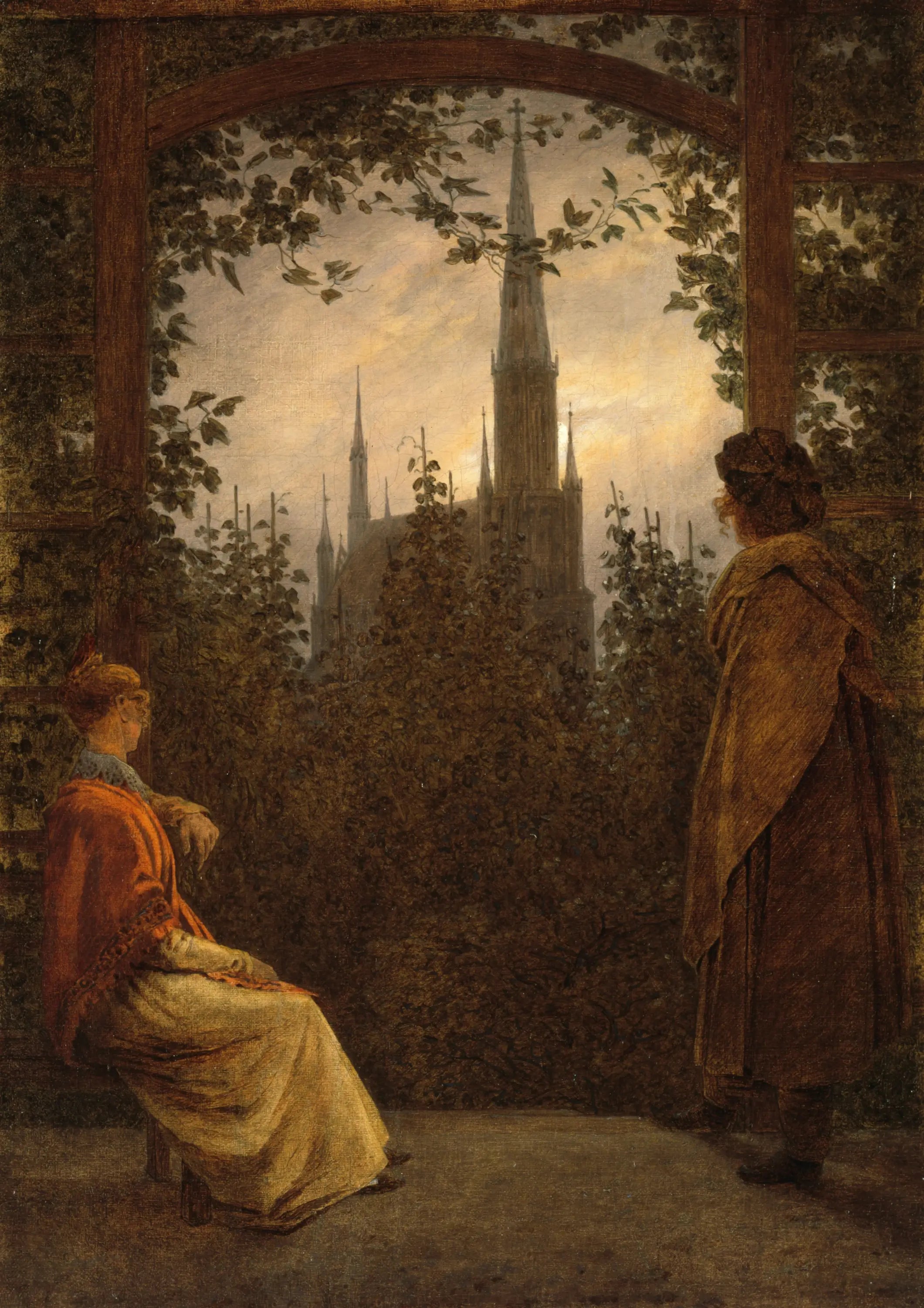Reproduction du tableau « Tonnelle à Greifzwald - Caspar David Friedrich » par Alpha Reproduction en peinture à l’huile