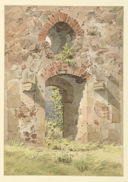 Reproduction du tableau « Ruine de la porte d'Heiligen Kreuz, Meissen - Caspar David Friedrich » par Alpha Reproduction en peinture à l’huile