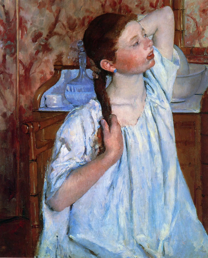Ragazza che sistema i suoi capelli - Mary Cassatt