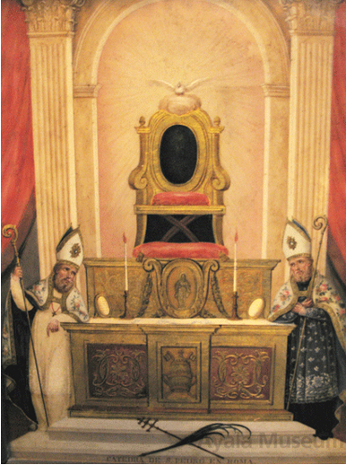 La Chaire de saint Pierre à Rome — Damián Domingo, vers 1820, Huile sur toile