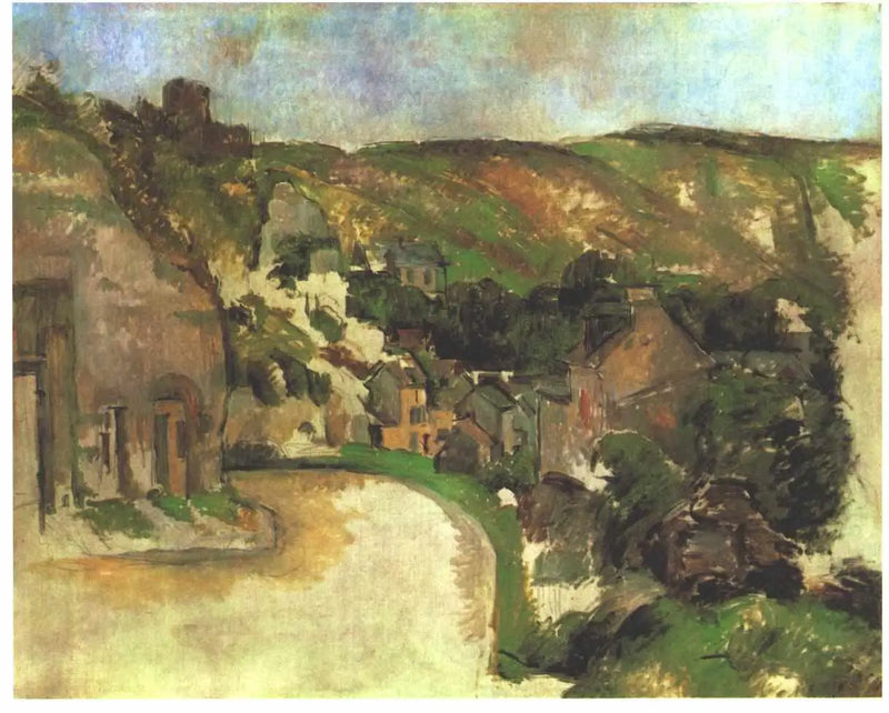 La Strada Curva a La Roche-Guyon - Paul Cézanne