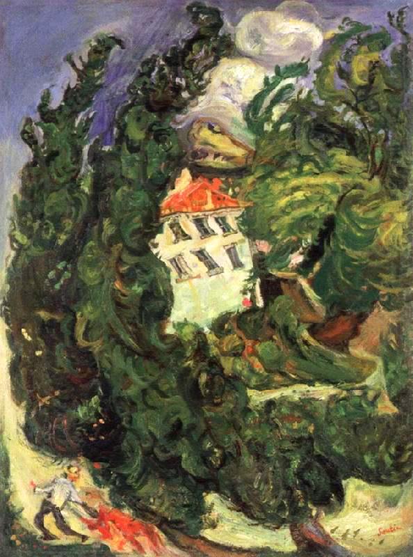 Paysage à l'âne rouge - Chaim Soutine