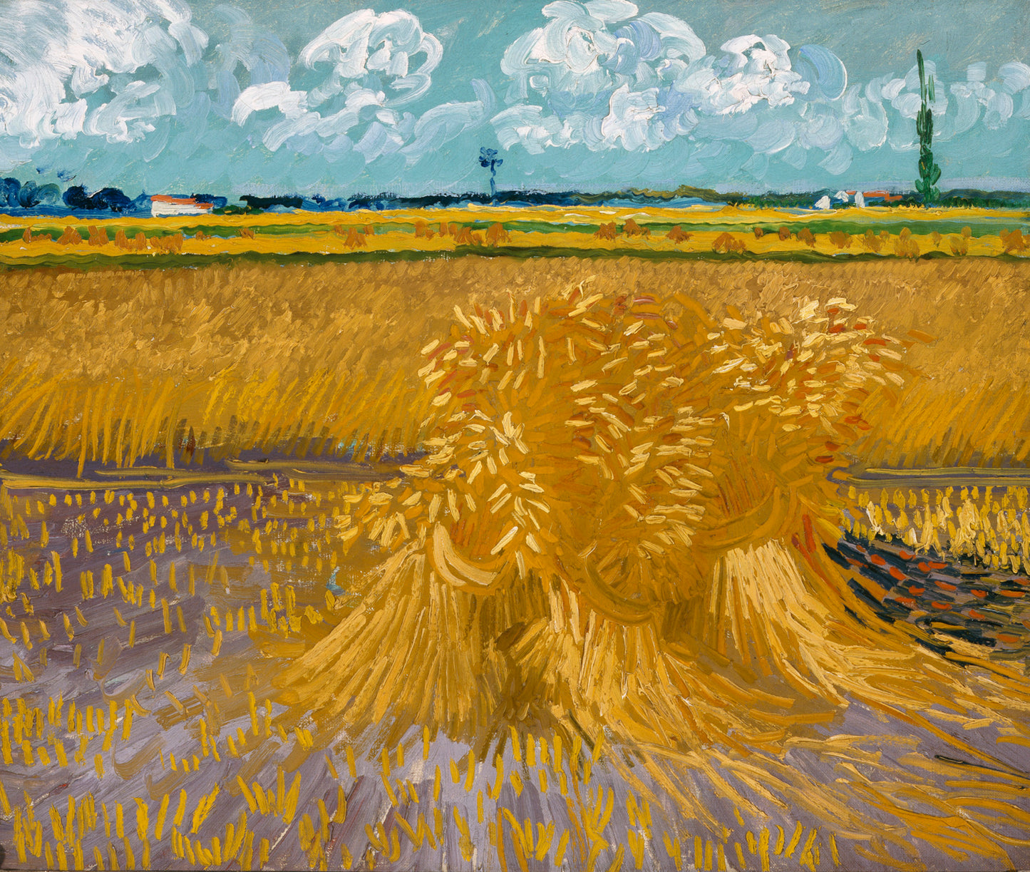 🌾 Campo di grano con covoni – Vincent van Gogh (circa 1885–1890)