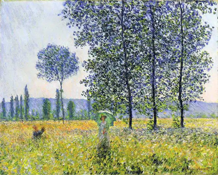 🎨 Campi in primavera – Claude Monet, verso il 1887
