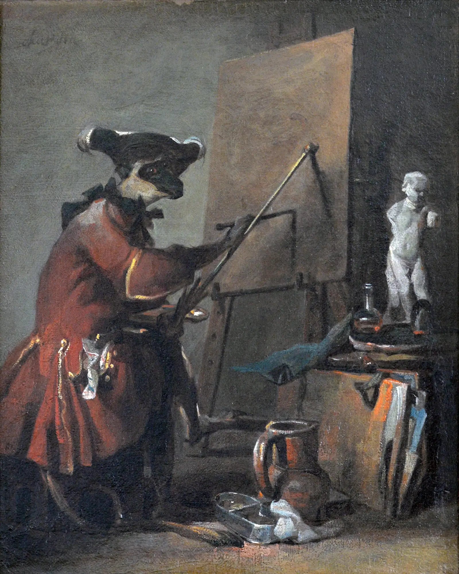 Le Singe peintre - Jean Siméon Chardin - Alpha Reproduction