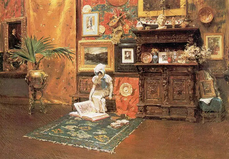 Interno di atelier - William Merritt Chase