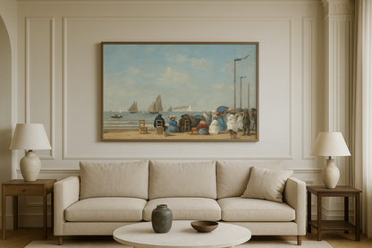 🏖️ Scena di spiaggia a Trouville – Eugène Boudin (1863)