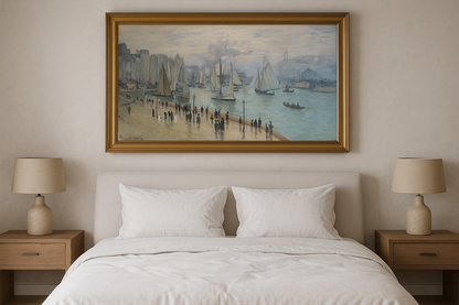 🌊 Le Havre Barche da pesca che escono dal porto Claude Monet (1874)