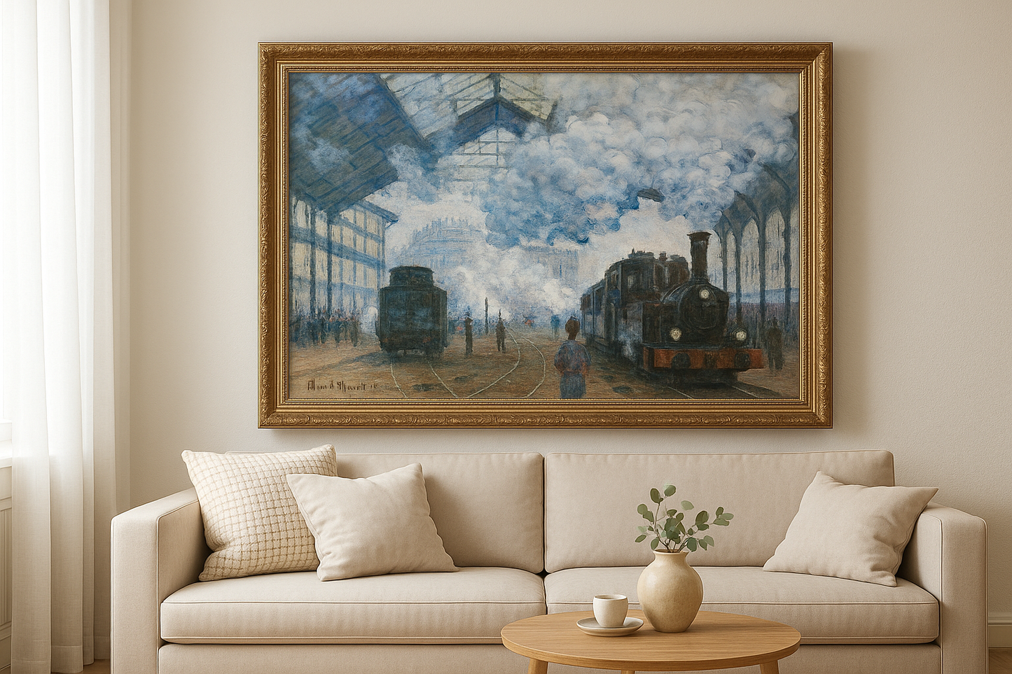 La Gare Saint-Lazare, arrivo di un treno – Claude Monet, 1877