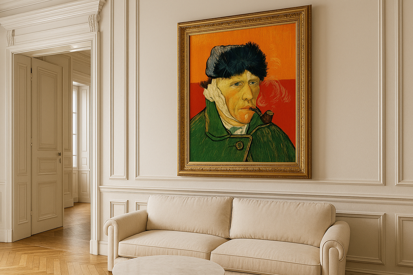 🖼️ Autoritratto con orecchio bendato e pipa – Vincent van Gogh (1889)