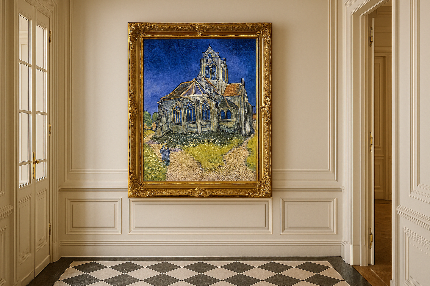 🖼️ Chiesa di Auvers-sur-Oise – Vincent van Gogh (1890)