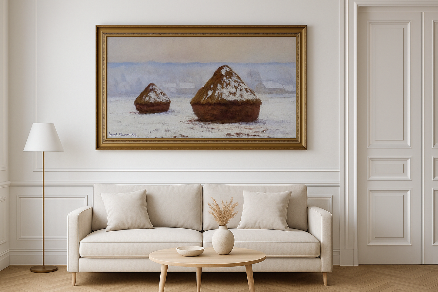 Meules, effetto neve di Claude Monet