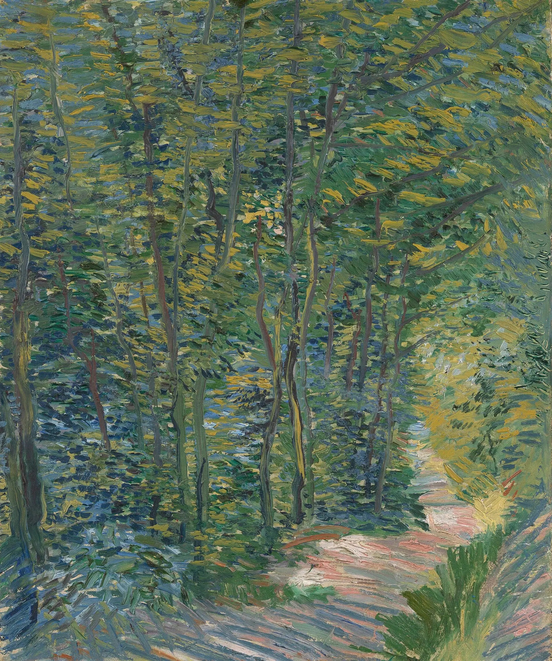 Reproduction du tableau « Chemin dans les bois - Vincent van Gogh » par Alpha Reproduction en peinture à l’huile
