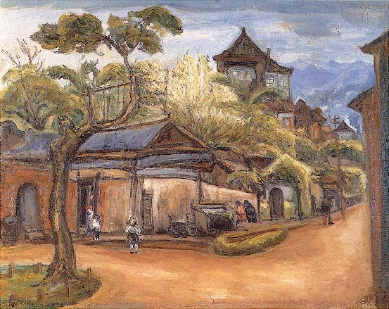 Nostalgie, Chen Cheng-po, 1941, huile sur toile