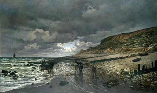 🌫️ La Punta della Hève a bassa marea Claude Monet (1865)