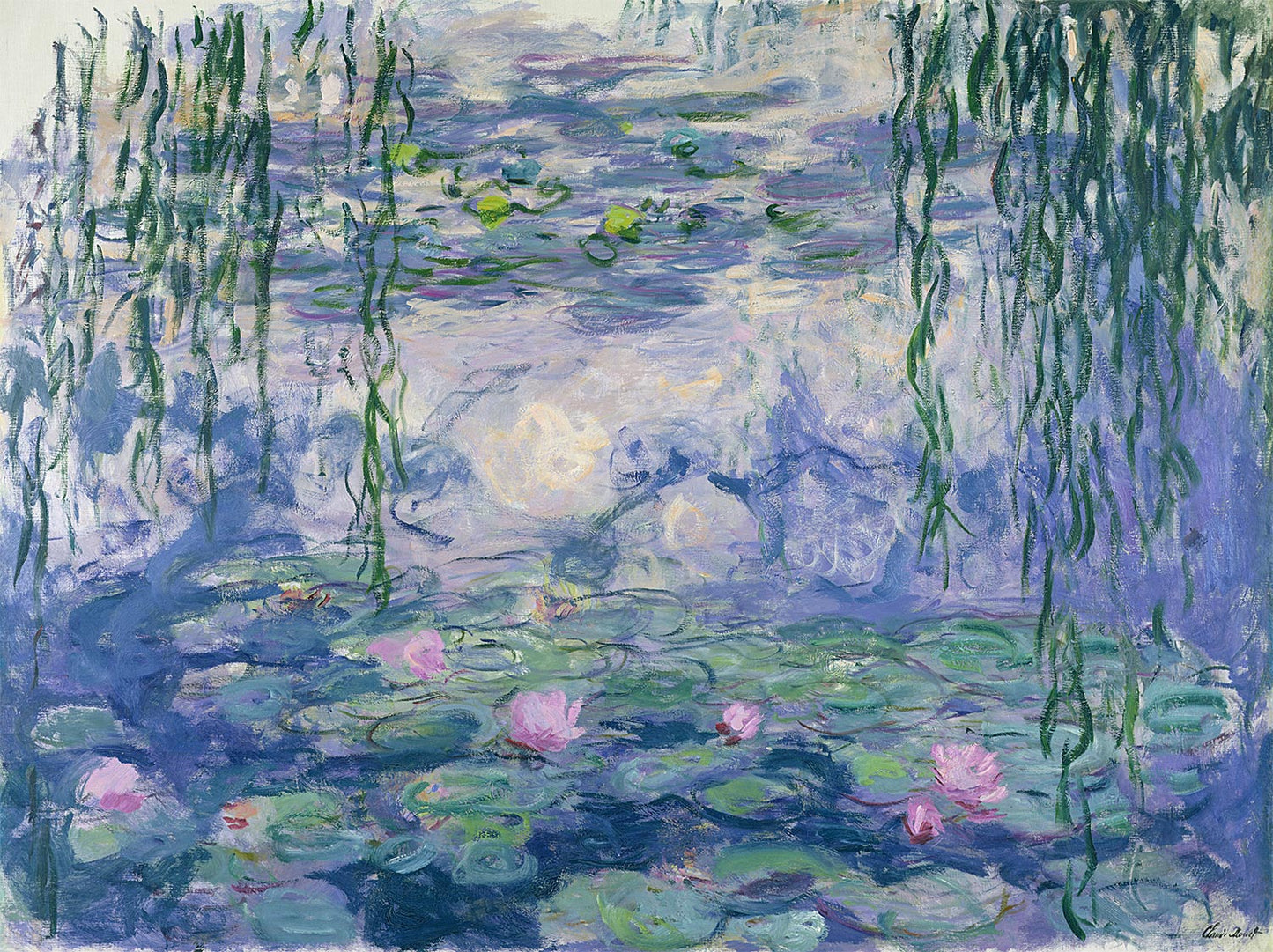 🌸 Ninfee e salici piangenti – Monet, verso il 1916-1919