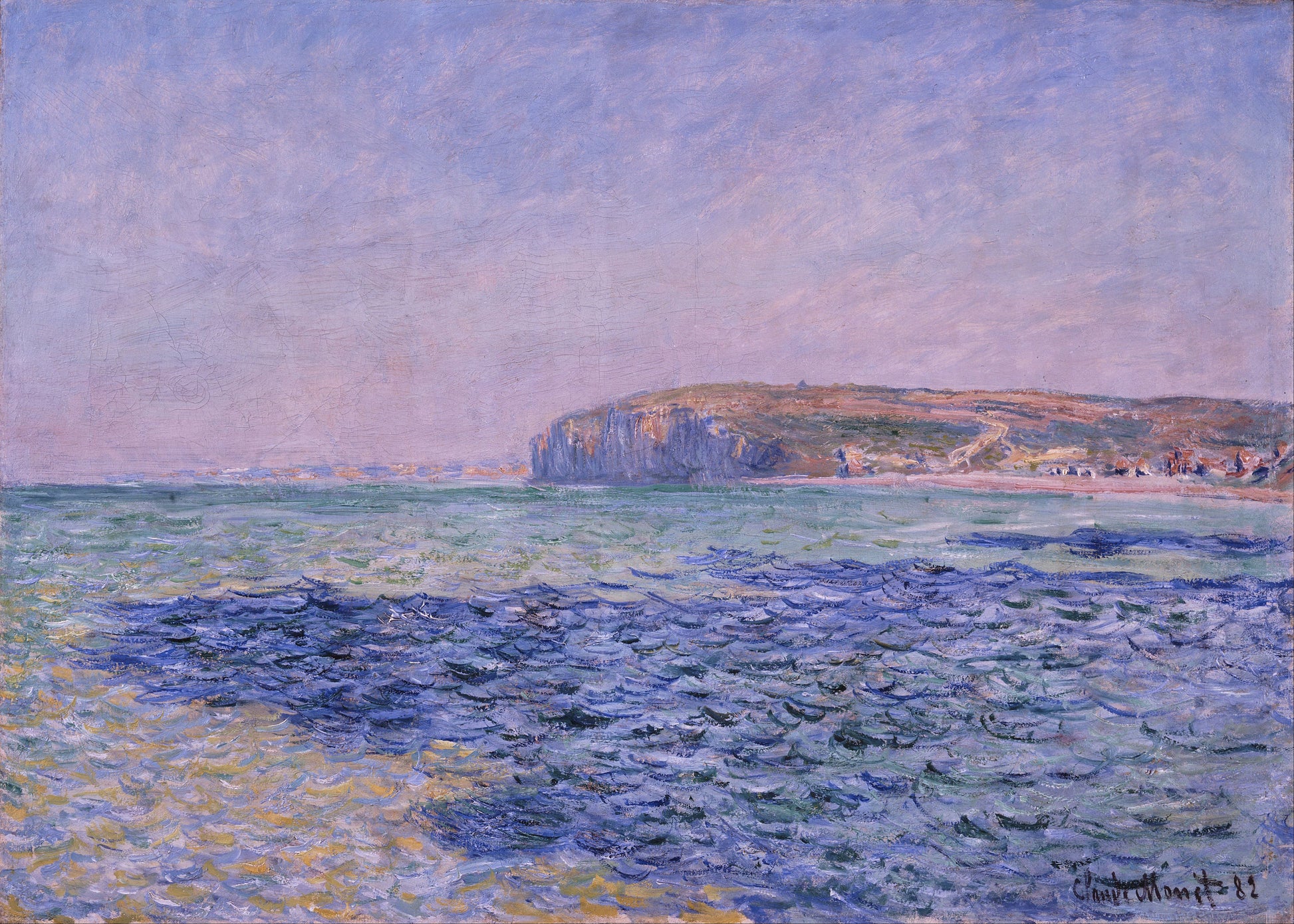 Reproduction du tableau « Les ombres sur la mer, les falaises de Pourville - Claude Monet » par Alpha Reproduction en peinture à l’huile