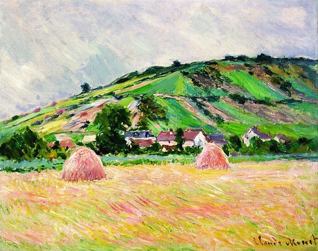 Reproduction du tableau « Vue de Giverny - Claude Monet » par Alpha Reproduction en peinture à l’huile