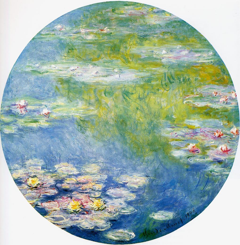 🎨 Ninfee, 1908 – Claude Monet (versione circolare)