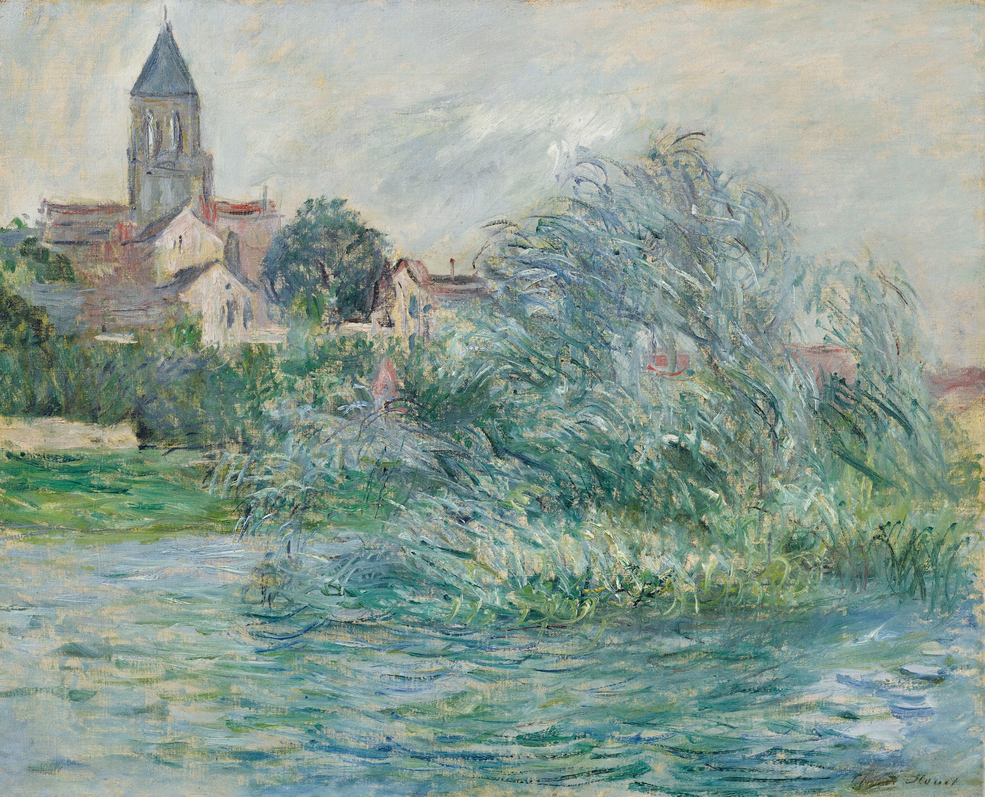 Reproduction du tableau « L'église à Vétheuil - Claude Monet » par Alpha Reproduction en peinture à l’huile