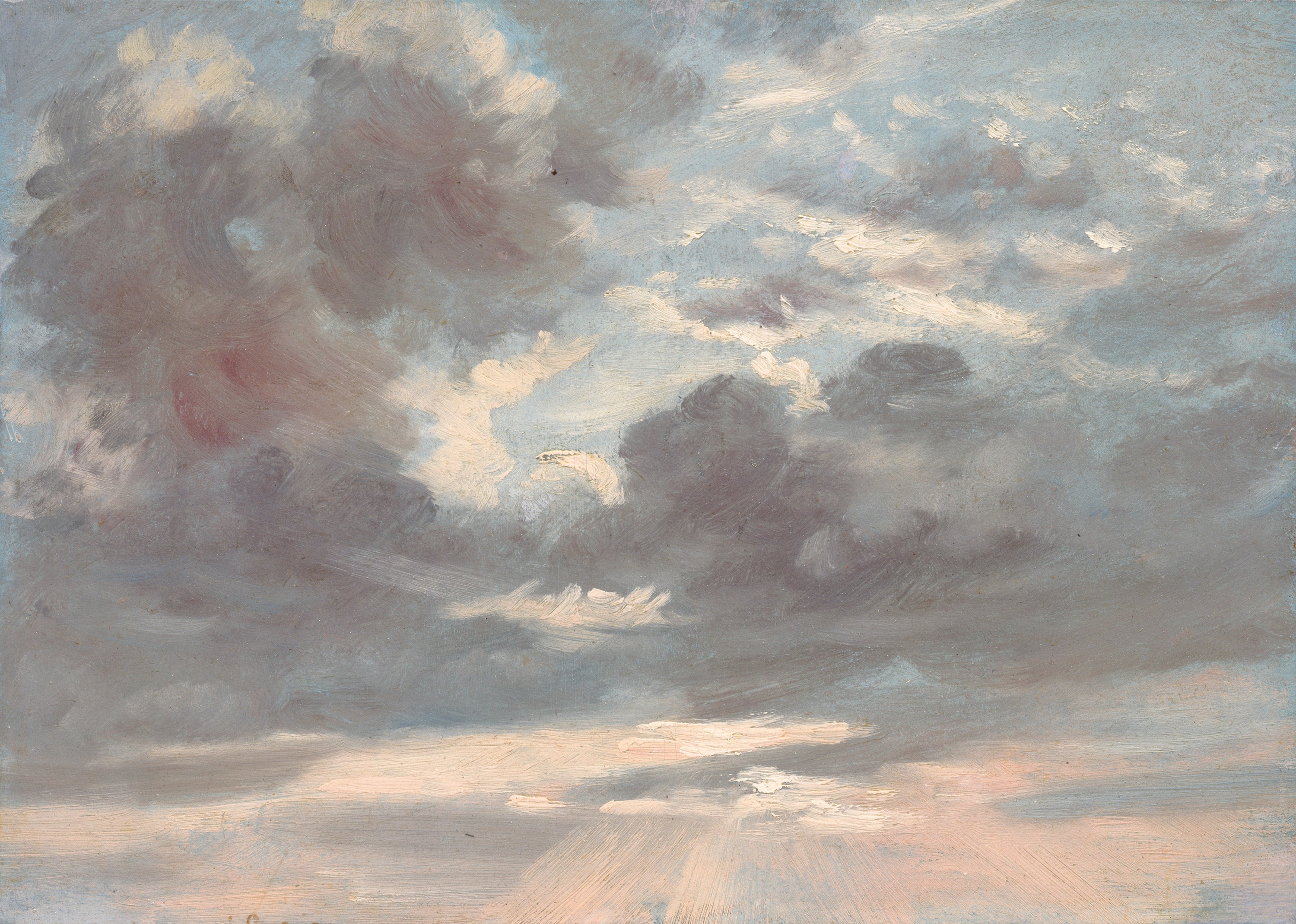 Étude de nuages : coucher de soleil orageux - John Constable