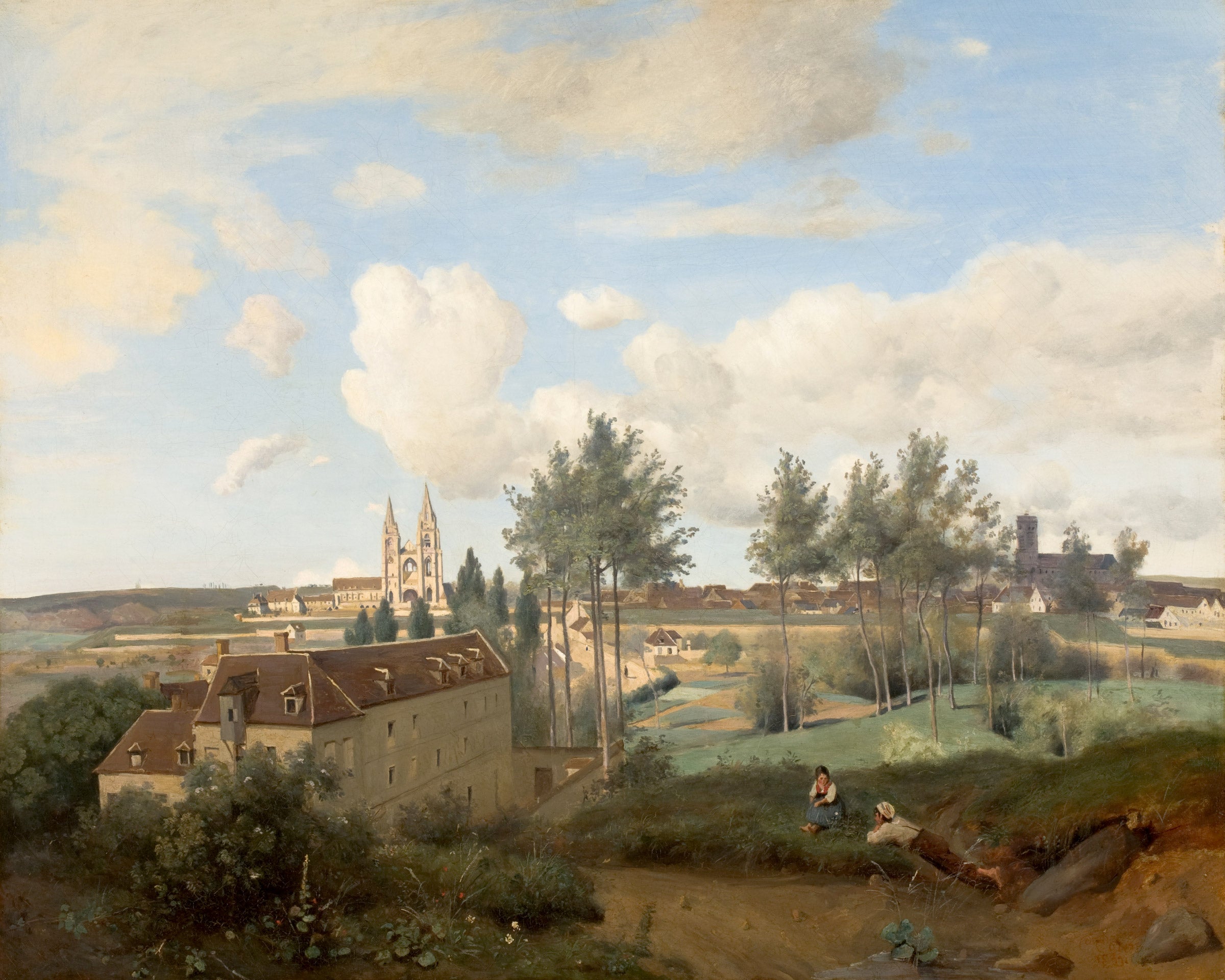 Soissons vu de la fabrique de M. Henry - Jean-Baptiste Camille Corot