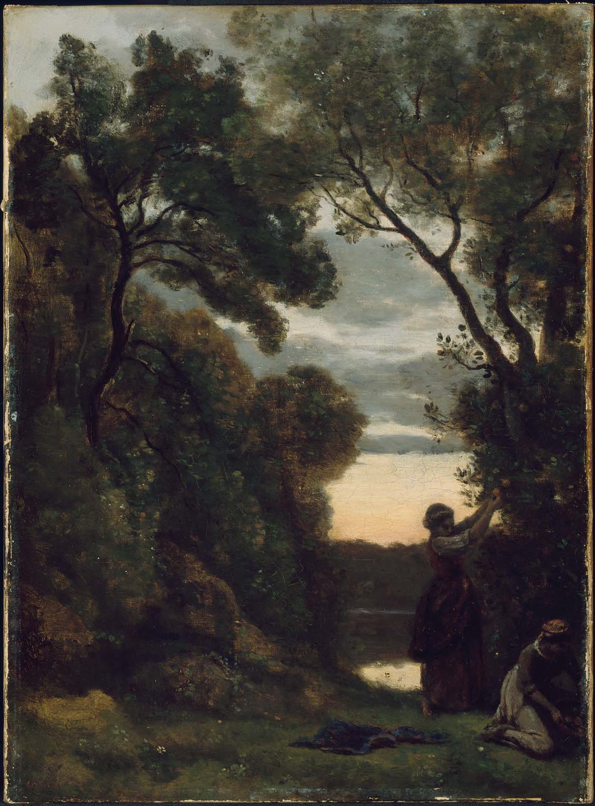 La cueillette du laurier - Jean-Baptiste Camille Corot