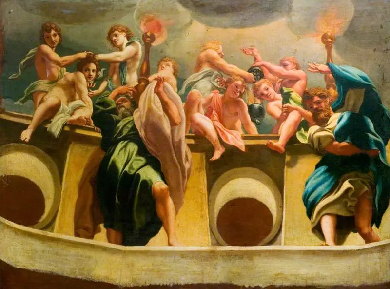 Apôtres et anges à l’Assomption (copie de la fresque de la coupole de la cathédrale de Parme) - Antonio da Correggio