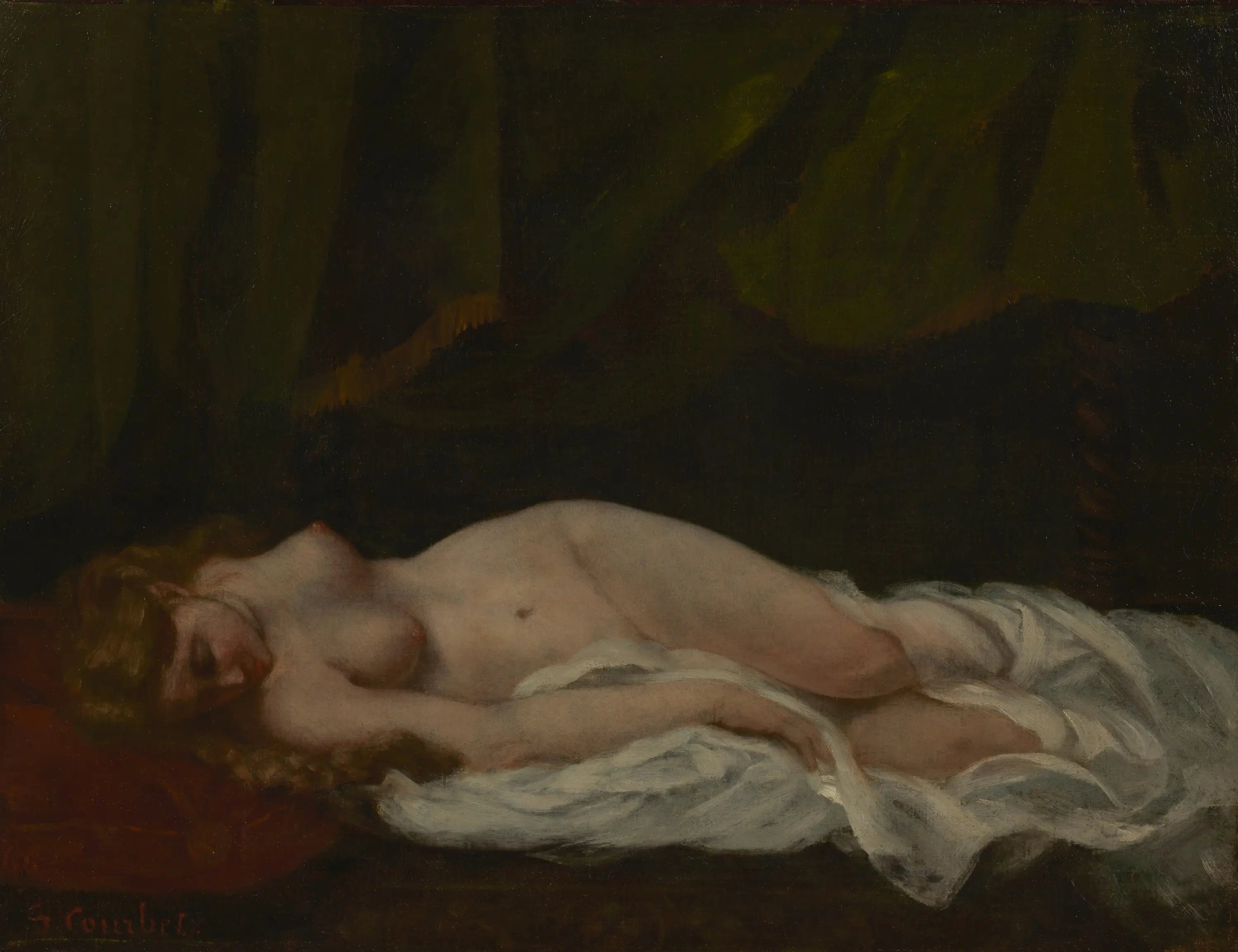 Fille endormie - Gustave Courbet - Alpha Reproduction