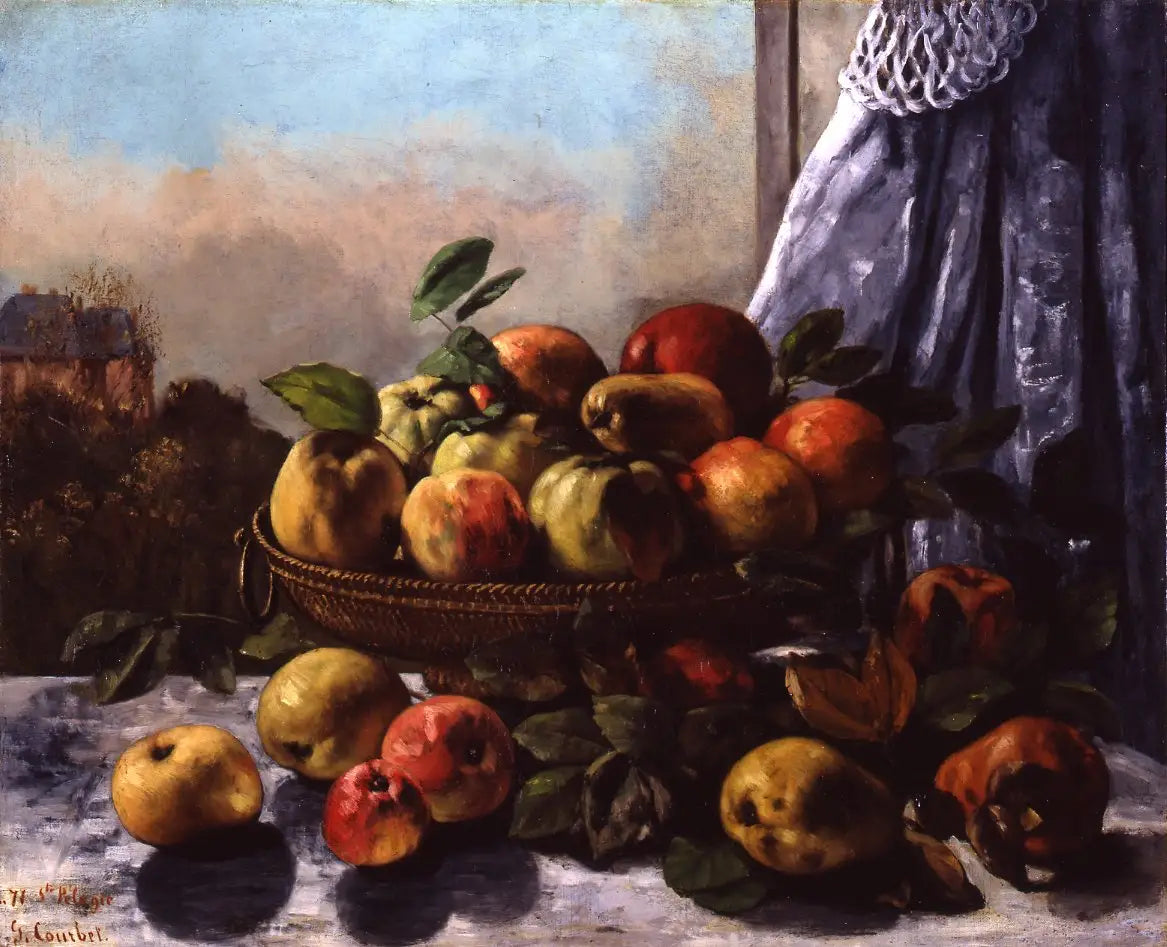 Fruits dans une corbeille - Gustave Courbet - Alpha Reproduction