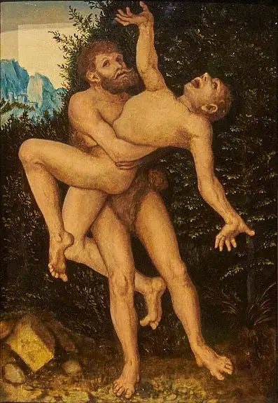 Hercule et Antéaos - Lucas Cranach the Elder - Alpha Reproduction