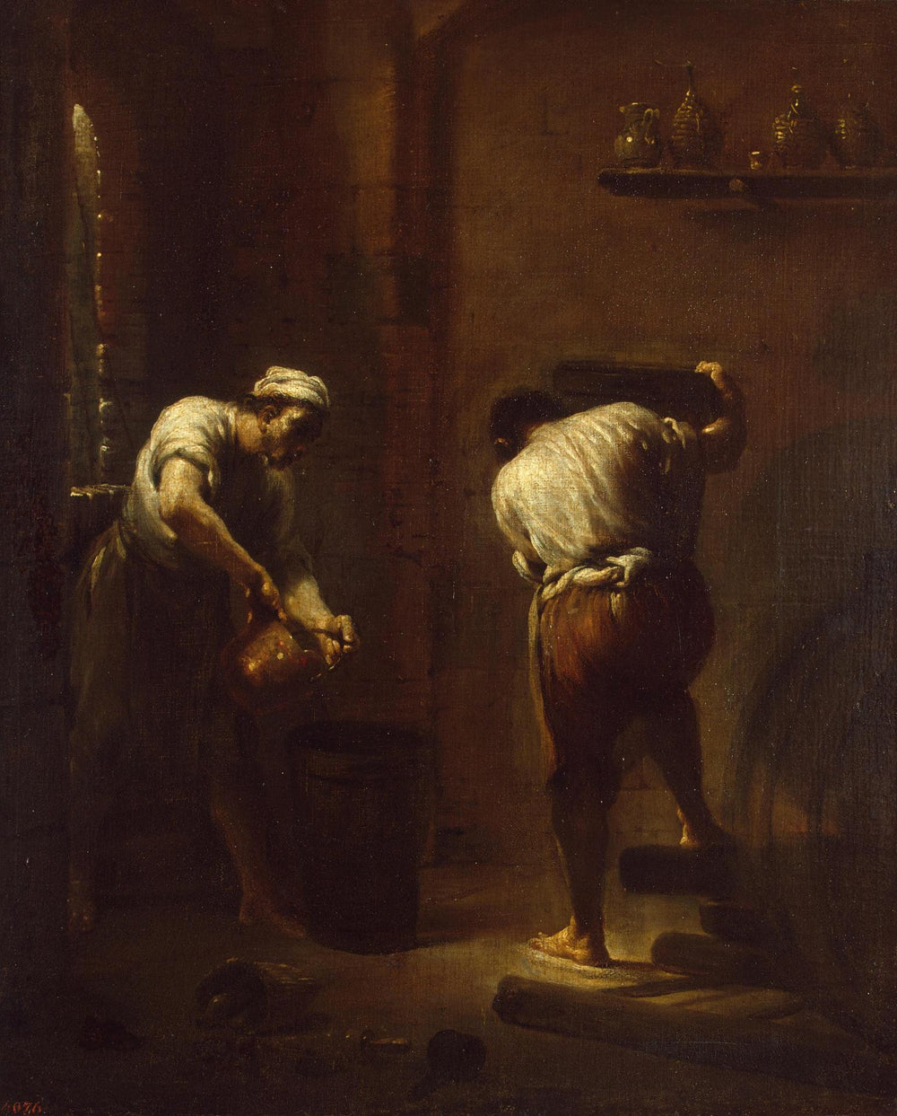 Scène dans la cave - Giuseppe Maria Crespi