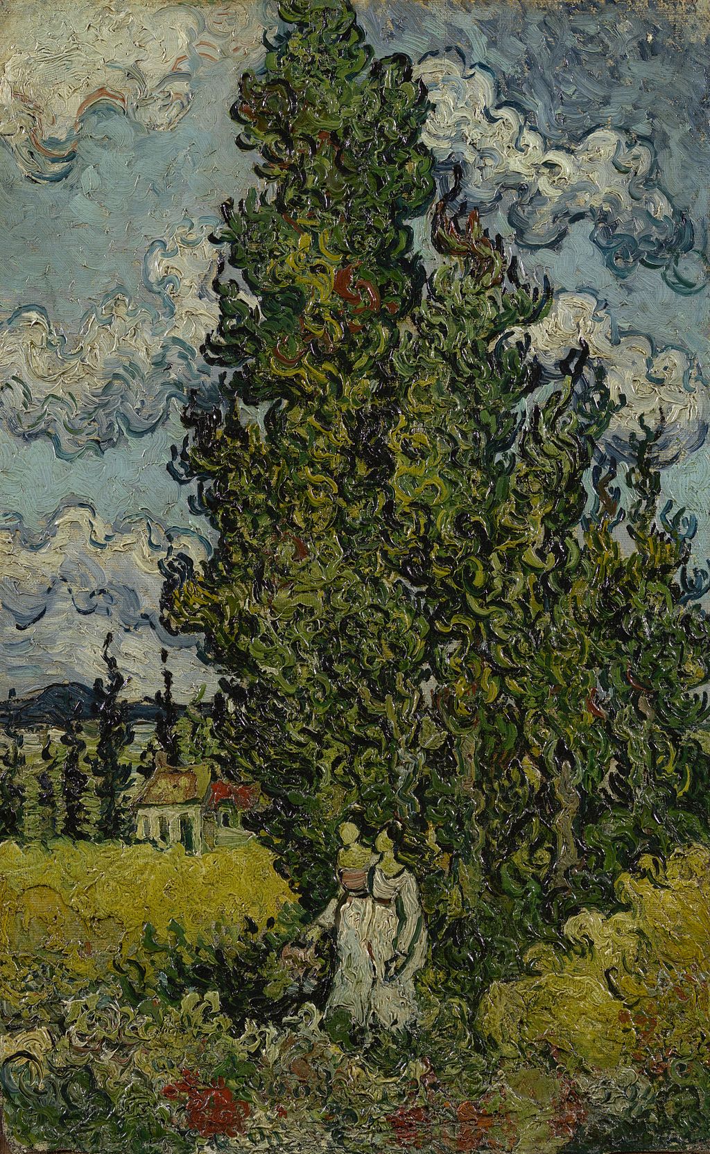 Cipressi e due donne - Vincent van Gogh