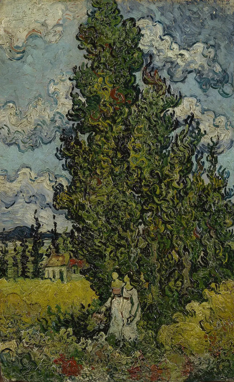 Cipressi e due donne - Vincent van Gogh
